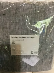West Elm One (1) Belgian Flax Melange Linen Curtain 48x108 NIP! Slate Gray - Picture 1 of 1