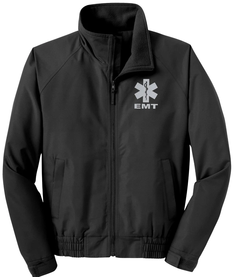 EMT economy jacket, REFLECTIVE logo fleece lining Emergency Medical, - Image 1 of 4