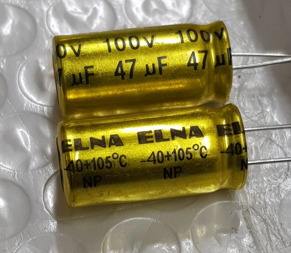 47uF 100V ELNA NP Bipolar Non Polar Electrolytic Capacitor 105deg Audiophile NOS - image 1 of 1