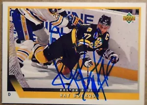 RAY BOURQUE AUTOGRAPHED CARD UPPERDECK 1994 #116 - Picture 1 of 1