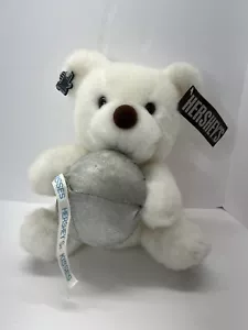 Vintage Applause 1987 Hershey Kiss White Teddy Bear 10" Stuffed Plush Toy - Picture 1 of 14