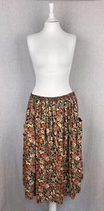 Vintage Liberty London Floral Cotton Skirt UK Made 100% Cotton Boho Pockets - Picture 1 of 19