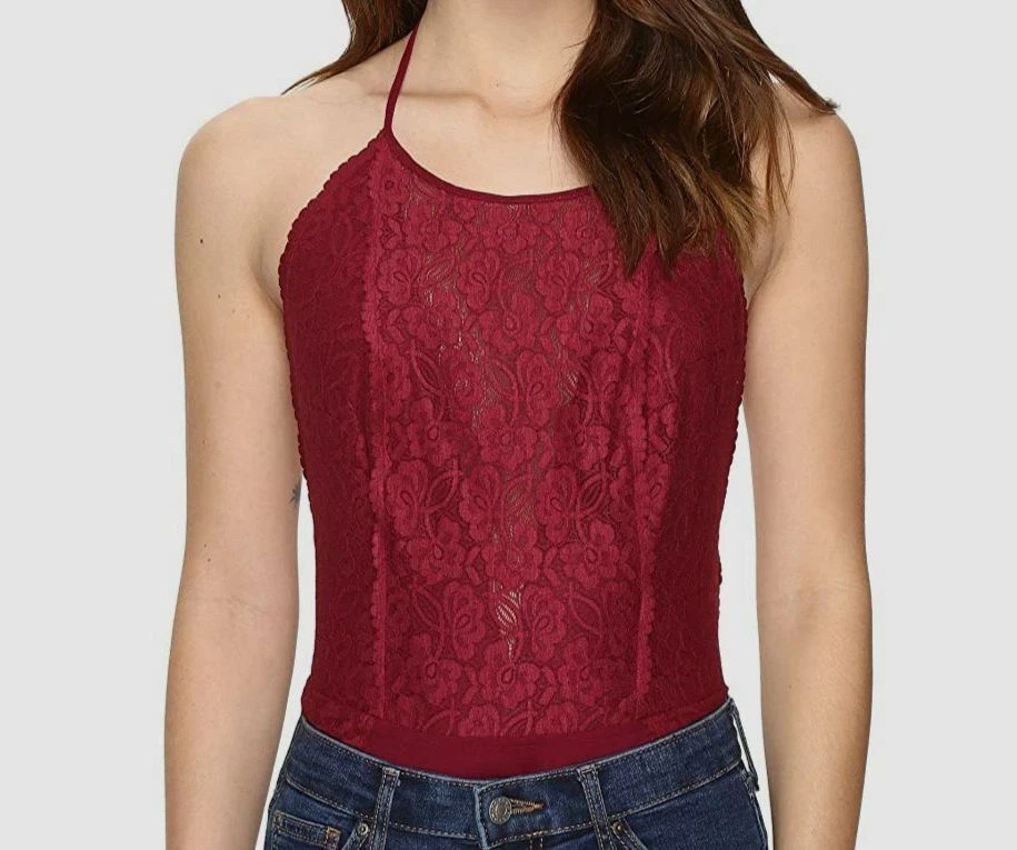 $110 Free People Mujer Rojo Baile Alrededor Floral-Encaje Entrecruzado Body Talla XS Foto 1 de 1