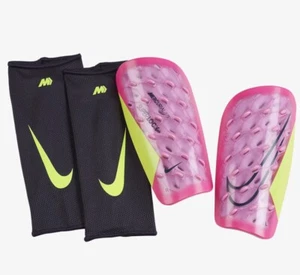 Nike Mercurial Lite Fußball Schienbeinschoner Unisex Large Neon Gelb Pink Rot - Bild 1 von 2