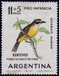 1963 Argentina SC# CB32 - Bird - Type of Air Mail Semi Postal Issue - M-H - Picture 1 of 2