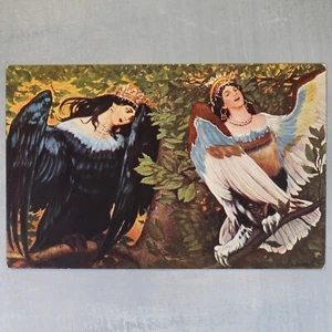 HEXE Frau - Vogel Sirin Alkonost Freude Trauer Zarist Russland Postkarte 1909er🦉 - Bild 1 von 6