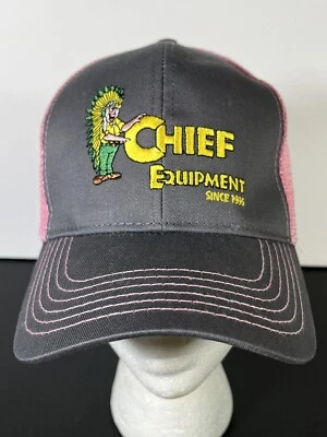 **NEW** Rare John Deere Dealer Chief Equipment Pink Snapback Trucker Hat Cap - Image 1 of 4