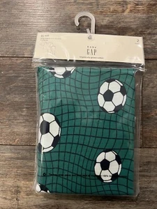 NWT Baby Gap PJ Set, Sz 2 Years, L/S Shirt & Pant, Organic Cotton Soccer Print - Picture 1 of 6