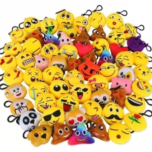50PC Emoticon Keychain Mini Cute Plush Pillows, Party Favors for Kids 50PC - Picture 1 of 10