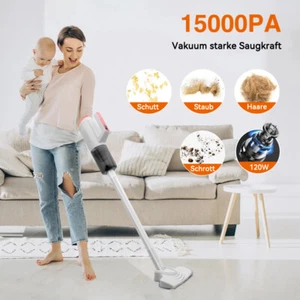 120W Staubsauger Akku Handstaubsauger kabellos beutellos 3-in-1 Vacuum mit Kabel - Bild 1 von 14