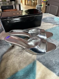 lipsy silver mules size 6 - Picture 1 of 6