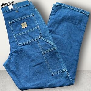 Carhartt Carpenter Dark Blue Jeans 382-83 Dungaree Fit Size 31-30 NEW W TAG NOS