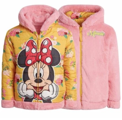 Minnie Mouse Chaqueta Reversible Capucha (NUEVA CON ETIQUETASniños Niñas Rosa Talla 3T Nueva con etiquetas Foto 1 de 4