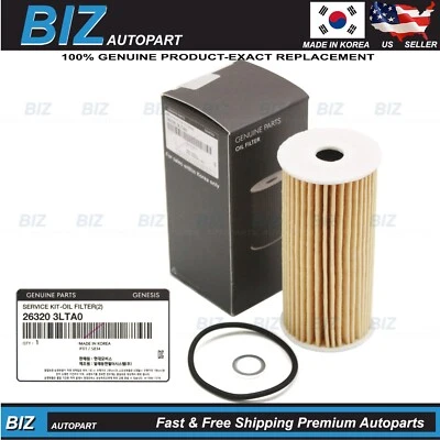 Genuine Oil Filter for 17-25 Genesis G70 G80 G90 K900 Stinger 3.3L 26320-3LTA0 Foto 1 de 4