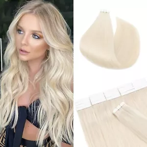 14 Inch SEGO Clip in Hair Extensions Real Human Hair 8PCS #70 bleach white Remyb - Picture 1 of 6