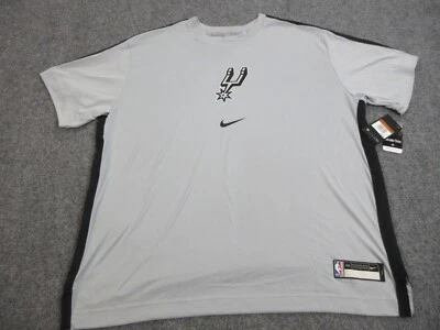 San Antonio Spurs Shirt Mens 2XL Gray Player Issued Warm Up NBA Basketball Nike - Image 1 of 4