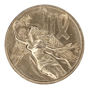 1983 VIRGO TENTEX ZODIAC .999 FINE SILVER PROOF RARE 1 OUNCE ROUND 4 - Picture 1 of 2