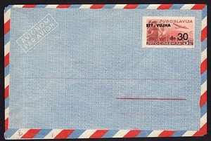 STORIA POSTALE Trieste B 1951 Busta Postale Aereo 30d su 5d NUOVO (ZUD) - Foto 1 di 1