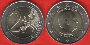 Monaco 2 euro 2016 km#195 "Prince Albert II" BiMetallic UNC - Picture 1 of 1