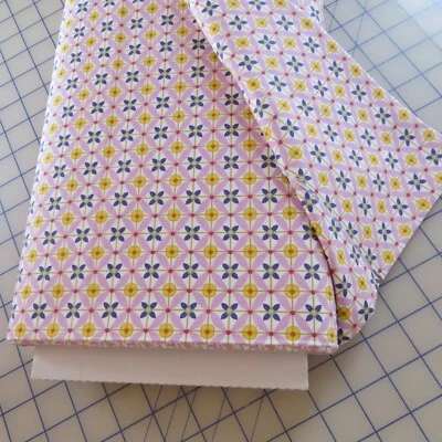 1/2  YARD, White & Pink Tile 'Splendid' by Riley Blake Cotton Fabric - Image 1 of 2