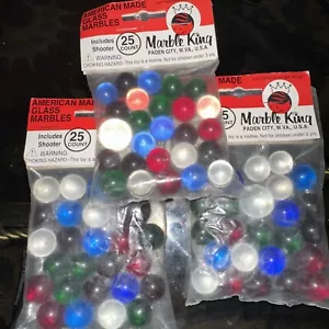 New old stock Marble King 25 count Puries MARBLES 3 Sets @ 1 shooter + 24 - Picture 1 of 6