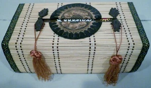 Rectangular Reed Tissue Box Cover - Picture 1 of 10