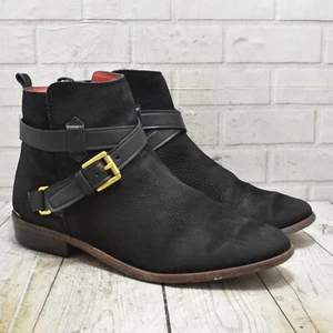 Womens Coach Black Leather Zip Up Low Heel Ankle Boots UK 7 EUR 39.5 US 9B - Picture 1 of 8