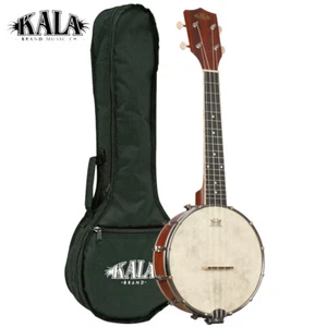 Kala Natural Mahogany Banjo Concert Size Ukulele with Gig Bag KA-BNJ-MHG-C - Picture 1 of 4