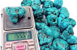 Lote de piedras preciosas sueltas de 1 kg/5000 quilates azul turquesa natural de Estados Unidos - Imagen 1 de 5