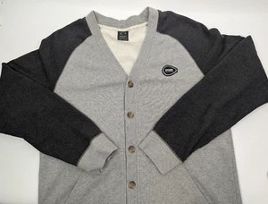 Oakley Factory Pilot Raglan Slleve Button Cardigan Sweater Men's Large Preppy - Picture 1 of 13