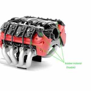 Simulation V8 Motorabdeckung Motorkühler für 1/10 Traxxas TRX-4 SCX10 RC - Bild 1 von 13