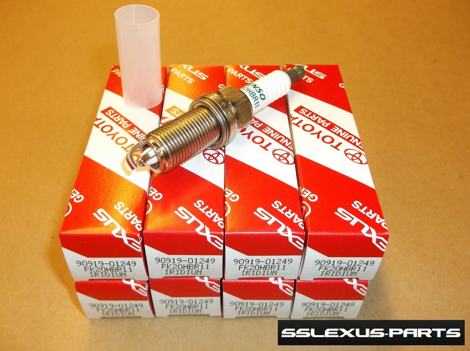 Lexus ISF IS-F (2008-2014) OEM Iridium SPARK PLUG SET (Qty 8) Plugs 90919-01249 - Image 1 of 1