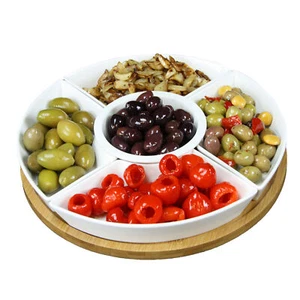 Elama Signature 12 1/4 Inch 6-Piece Lazy Susan Appetizer and Condiment Server... - Picture 1 of 2