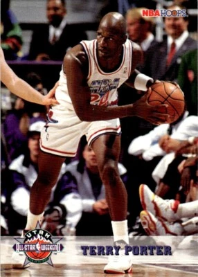 1993-94 NBA Hoops Basketball Card Terry Porter Portland Trail Blazers #278 - Image 1 of 2