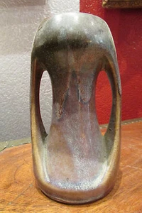 ancien vase en gres emaillé a anses epoque 1900 art nouveau - Imagen 1 de 1
