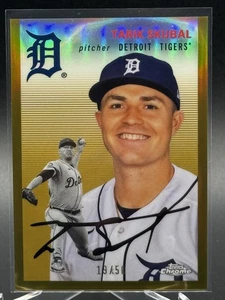 2023 Topps Chrome Platinum Anniversary TARIK SKUBAL True Gold Refractor /50 - Picture 1 of 2