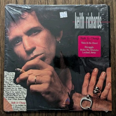 Keith Richards - Talk Is Cheap LP 1988 Virgin vinyl record Rolling Stones - Image 1 of 4