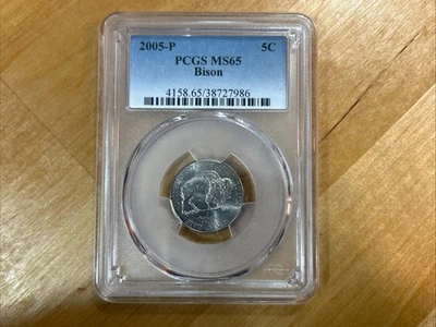 2005-P 5C Bison (Regular Strike) Jefferson Nickel Buffalo - PCGS MS-65 Certified - Image 1 of 4