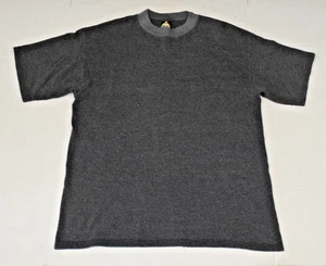 Vintage T-Shirt HL Miller Gold Size XL 90s Gray Texture Honeycomb Weave Made USA - Picture 1 of 8