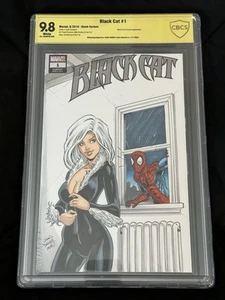 Black Cat 1 Blank Variant 2019 Signed Sketch by Sean Forney CBCS 9.8 Spider-Man - Bild 1 von 3