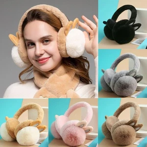 Rabbit Ear Winter Earmuffs Soft Cold Protection Ear Cover  Cold Weather - Picture 1 of 15