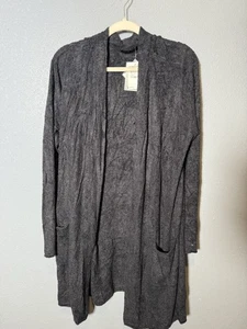 Neu mit Etikett Barefoot Dreams schwarzer weicher Cardigan Pullover - 1X - Bild 1 von 7