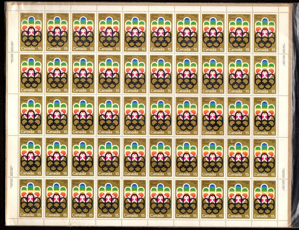 NO 624, OLYMPICS 1976, OLYMPIC SYMBOL COJO, UNFOLDED SHEET NH* - Image 1 of 1