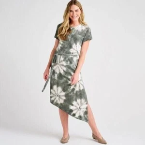 NEU SPLENDID Allegra Batik asymmetrisches Midikleid grün Gr. XS - Bild 1 von 5