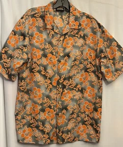 ODO Men's Size Large Hawaiian Floral Shirt Club Style 100% Poly Chest 48” NWOT - Picture 1 of 11