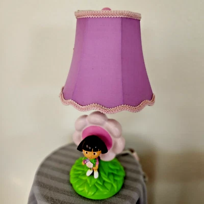 Dora the Explorer Kids Room Lamp 3D Flower Base w/Shade  17" Tall - Image 1 of 4