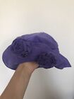 Vintage 1990s Kids Purple Bucket Hat with Flowers by Arlin, Retro Kids Hat, Y2K