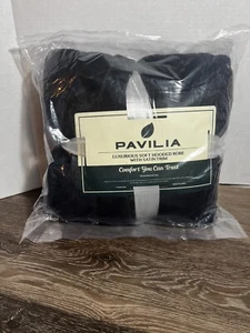 NIP Pavilia Adult Soft Hooded Black Robe, Bathrobe OSFM - Afbeelding 1 van 3