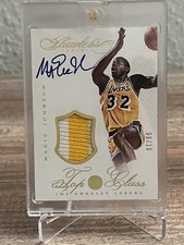  2013-14 Panini Flawless Top of the Class Auto patch Magic Johnson Gold 09/10