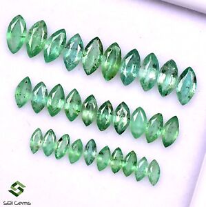 Natural Emerald Marquise Cut 4x2/5x2.50/6x3 mm 10 Pcs mm Untreated Loose Gems